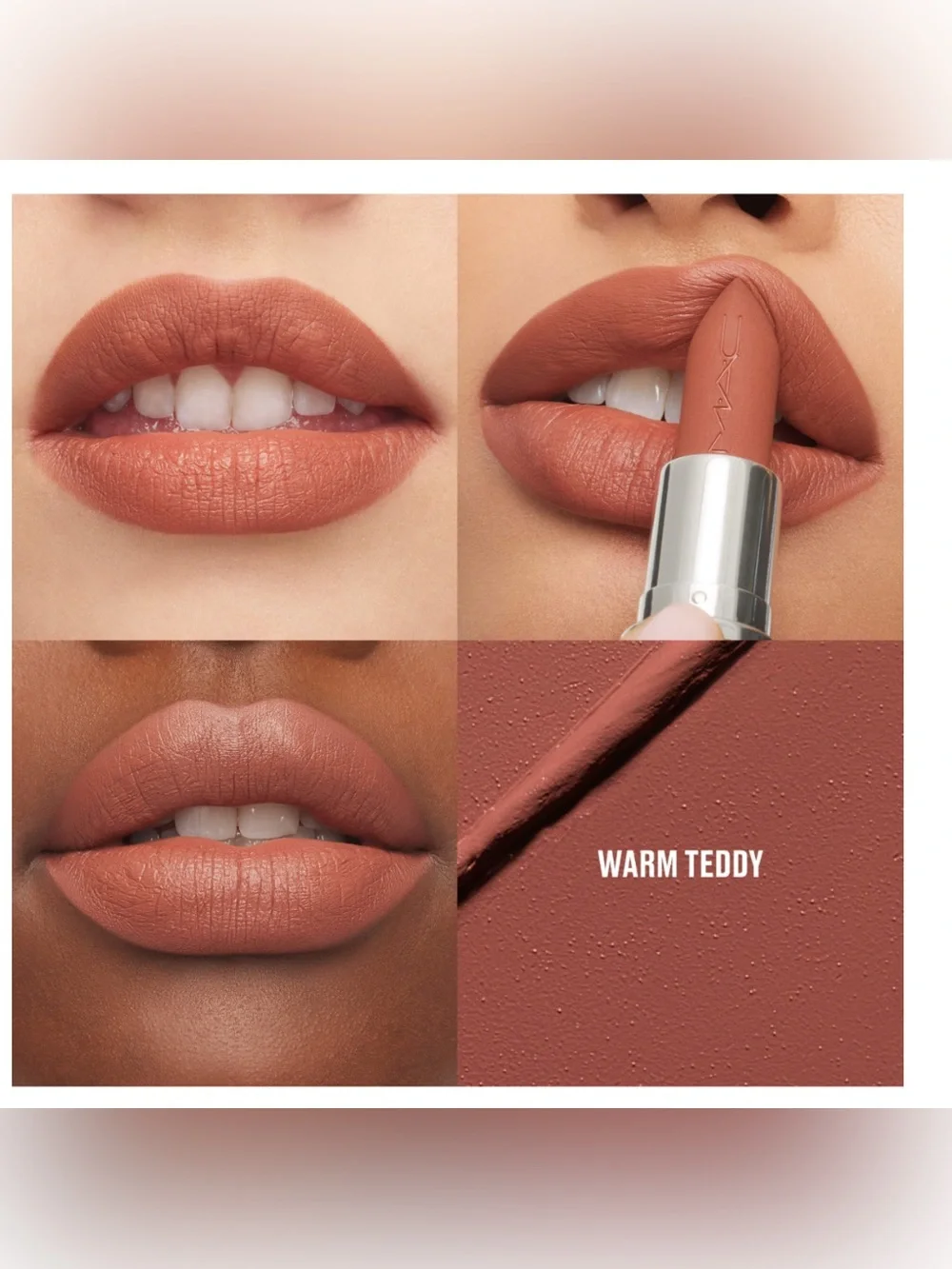 MAC M·A·Cximal Silky Matte 12HR Wear Lipstick Warm Teddy - dirty warm nude